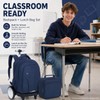 AGSDON Quiet Glide Rolling Backpack with Lunch Box Set -