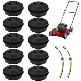 10 Pack Fuel Gas Tank Rubber Grommet with Double Holes, for 2-Hole 21mm Hole Trimmer Weed Eater Replacement Kit