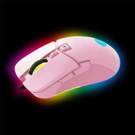 STEALTH Pastel Pink LED Light-Up 7-Button Gaming Mouse - Compatible with Gaming Consoles & PC