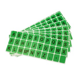 ChromaLabel 1 x 3/4 inch Alphabet Stickers, 10 Sheets/Pack (Green)