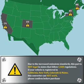 Weonefit Exhaust Manifold w/Catalytic Converter Replacement for Honda Civic 4 cylinder 1.7L 2001-2005 18160-PLM-A50 18160-PLM-A00 674-608