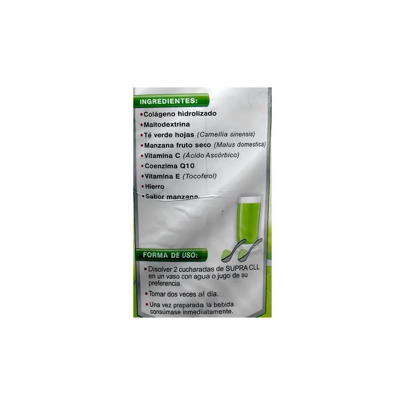 Cll Colágeno Hidrolizado Manzana Verde 1.1 Kg Supra