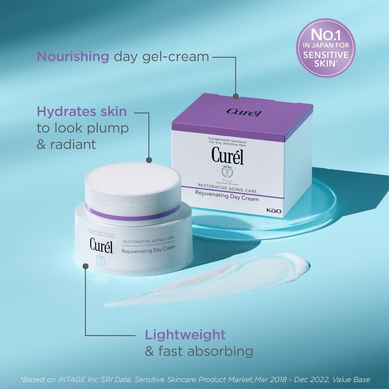 Curél Restorative Aging Care Rejuvenating Day Cream for Dry, Sensitive
