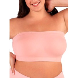 Truekind Bra, Wireless Strapless Bra, Bandeau Bra, Small to Plus Size Strapless Bras for Women, Womens Strapless Bras, Tube Top Bra Rose Tan