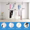 Ejoyous Double Rod Adjustable Clothes Hanger, Carbon Steel, 110"-129.5" Vertically,