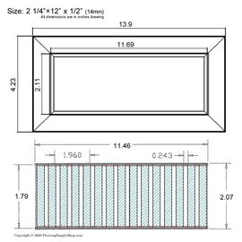 Chameleon Floor Vent Registers - Match Any Floor Tile, Hardwood or Laminate (2 x 12 x 1/2)