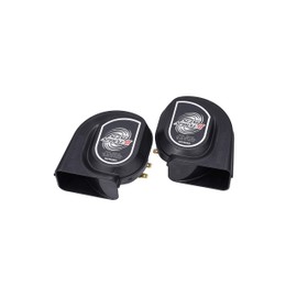 MITSUBA HOS-08B Slim Spiral 2 [Craction] Horn, Black, W 3.9 x H 3.9 x D 1.6 inches (99.8 x 99.2 x 41.5 mm)