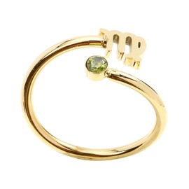 SAFIGLE Zodiac Sign Ring for Women Adjustable Open Ring Women's Fashion Jewelry for Dress up Parties