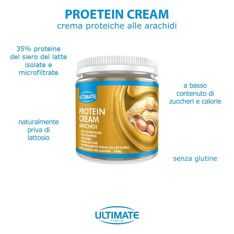 Ultimate Italia - Crema proteica al 35% spalmabile, senza zuccheri