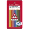 FABER-CASTELL Triangular Colouring Pencils Colour Grip Pack of 12 -