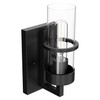 Tipace Black Wall Light Fixtures,Industrial Wall Sconces Clear Glass Wall