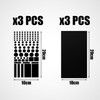 Pack of 6 Black Blackout Stickers, LED Light Blocker Stickers,