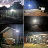intelamp Solar Flood Lights Outdoor Waterproof, 2 Pack 6000mAh 1200LM