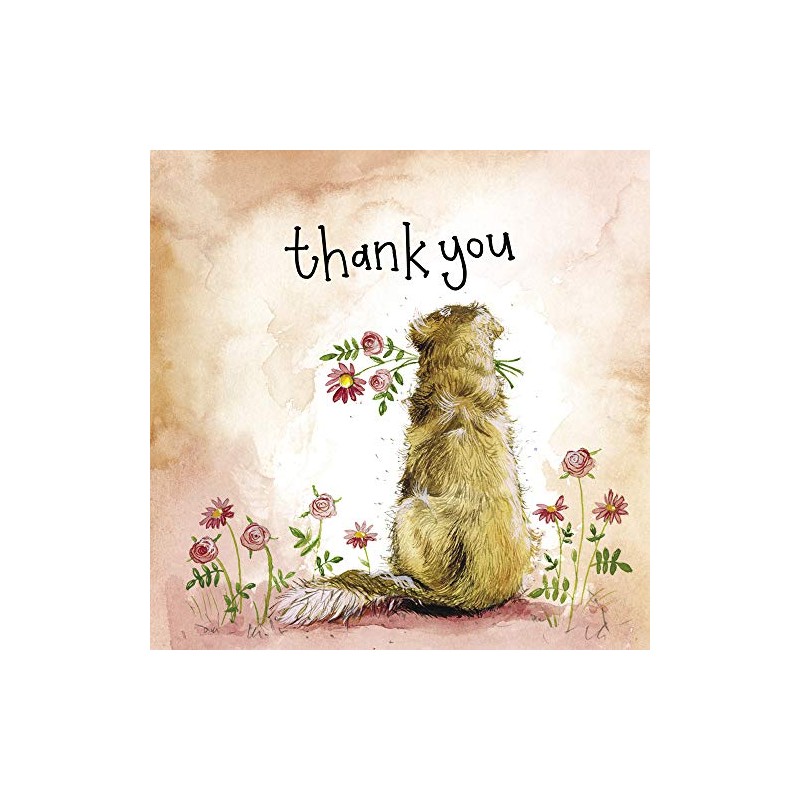 ALEX CLARK Thank You Goldie Dog Foil Card