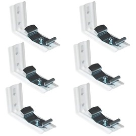 6Pcs L Bracket Vertical Blind Bracket Clips for Vertical Blinds with Headrail Width 1-1/2"(38mm) Outside Mounting Bracket Clips