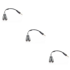 jojofuny 3pcs Headset Adapter Splitter for Headphone and Microphone Position to Dual Compatible with Mobile Phones Easy to Use Compact Design for Portability