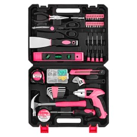 Elevon 105-Piece Tool Set, with Cordless Drill, Tool Set with Storage Box, Precision Screwdriver Set, Suitable for Kitchen Bathroom and Office, Good Helper for Repair Work