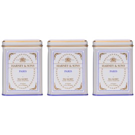 Harney & Sons Paris Black Tea Sachet Collection, All Natural - Classic Tin of 20 Sachets, 1.4 Ounce 20 Count (Pack of 3)