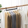 AIMALL Stainless Steel Pants Rack, Folding Telescopic Multifunctional Anti-Slip Wardrobe