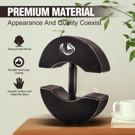 HAIBEIR Wooden Hat Stretcher for Fitted Hats Adjustable Turnbuckle Cowboy Hat Jack for Unisex Adults Suitable for All Hats (Chocolate)