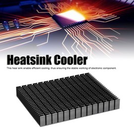QANYEGN Black Heat Sinks, CPU Amplifier Heatsink, Aluminum Cooling Heat Sink, PCB Cooling Block 150x120x20mm