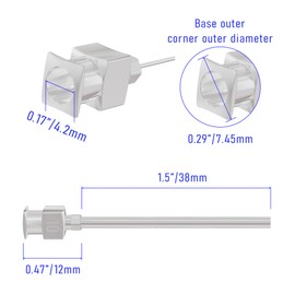 Skweawert 12Pcs Dispensing Needles 10Gauge Stainless Steel 1.5" Metal Glue Needle Tube Blunt Tips Luer Lock for Glue Bottles, Thick Glue, Ink, Lab (3mm Hole)
