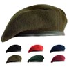 Gajaous British Military Berets for Men and Women,Wool and Leather