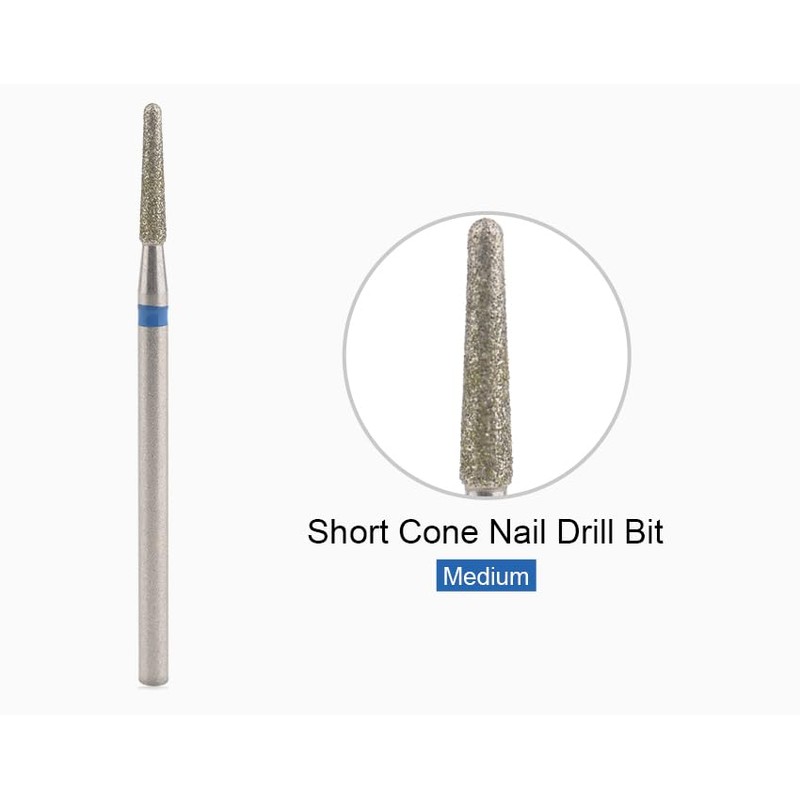 Rolabling Short Cone Nail Drill Bit Nail Polish Gel Removal