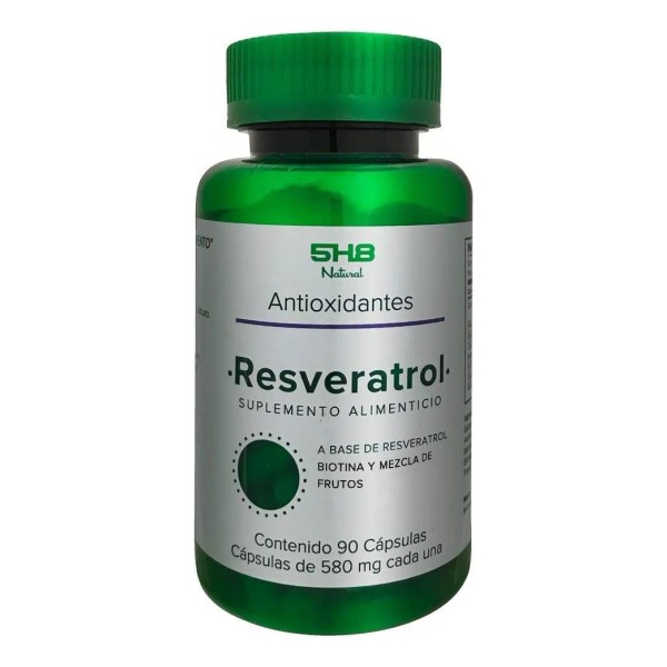 5h8 Resveratrol 90 Cáps Con 250 Mgs Frutos Rojos Con