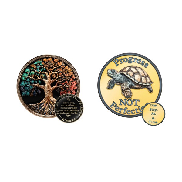 MilestoneMint Milestone Mint Tree Coin Set and Turtle Coin Affirmation