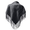 Silk cloth black dirndl costume cloth 75 x 75 cm