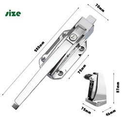 JadwigaS Freezer Door Handle 3.5 Inch Height, Secure Latching Mechanism - Ideal for Walk-in Coolers and Freezers - Includes Emergency Escape Rod and Mounting Hardware