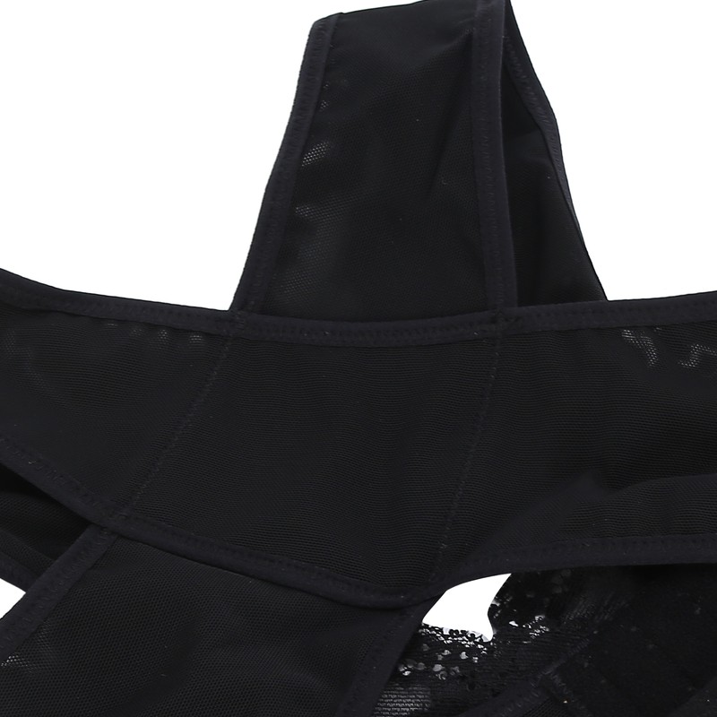 Chest Brace Up Women Breast Support Black Bra Shapewear Vest