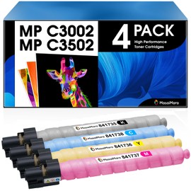 MasaiMara MP C3002 MP C3502 Compatible Toner Cartridges Replacement for Ricoh Aficio Savin MP C3002 MP C3502 Color copiers Printer (Black, Cyan, Magenta, Yellow, 4 Pack)