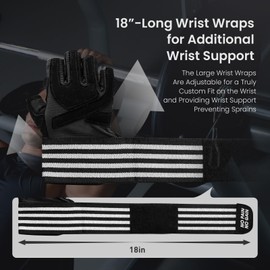 FINGER TEN Weight Lifting Gloves for Men Work Out Gym Half Finger Gloves with Wrist Wraps Support, Anti-Slip Grip Gloves for Exercise Weightlifting Hanging Rowing Biking Training (Half-Black, Medium)