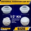 DOJA Barcelona Radiator Mounting Set 1 x 1/2 White Kit