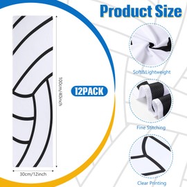 Hahafelt 12 Pack Volleyball Cooling Towels, Sports Towels with Bags, 40"x12" Breathable Chilly Towel, Microfiber Towel for Sport Team Gift