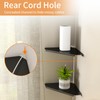 MKO Small Wall Mounted Floating Corner Shelves Metal Black Pack