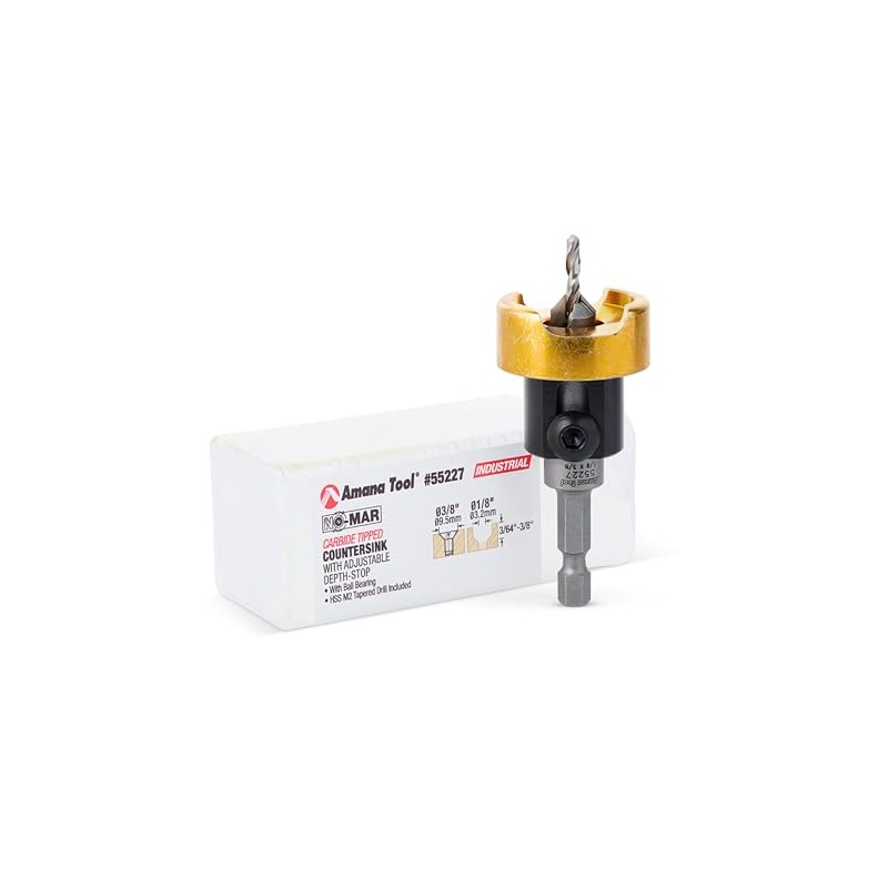 Amana Tool 55227 Carbide Tipped Countersink with No Burning and