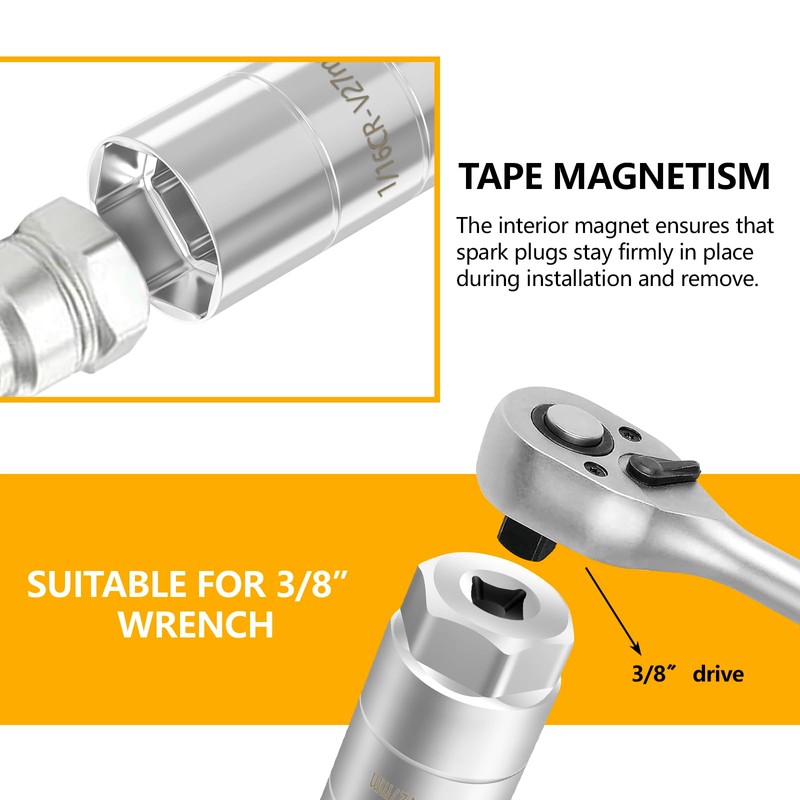 PLALEI Oil Pressure Sensor Socket, 1 1/16 Socket Switch Fits