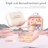 Travel Pill Organizer Box with Labels, 7 Compartments Portable Mini