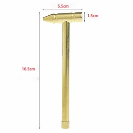 Brass Hammer, 5 in 1 Multifunction Dual Head Micro Hammer Set with Screwdriver for Jewelry and Watch Repair