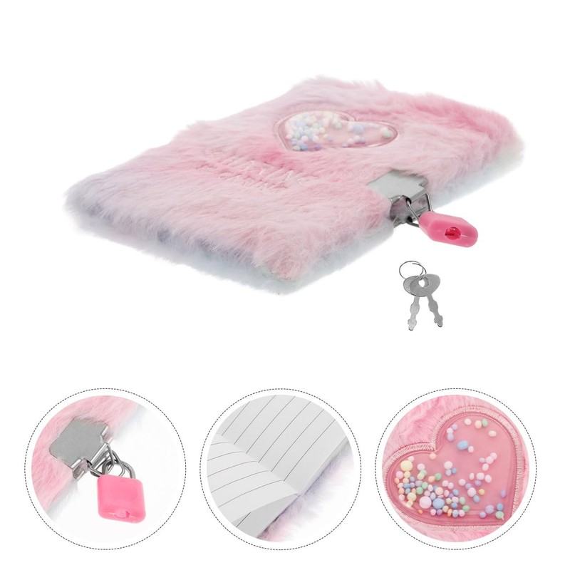 ibasenice Girl's Diary Notebook with Lock Notebooks for The Notebook