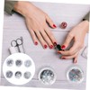 Healvian 3sets Shining Star Manicure Pieces Set Plastic Rhombus Shining