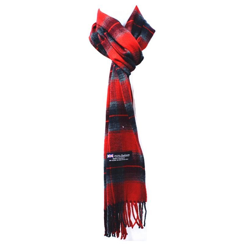 Winter Checked Plaid Wool 100% Cashmere Scotland Made Stripe Solid