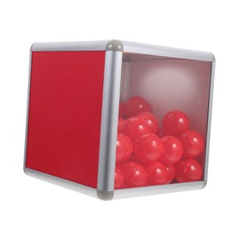 Operitacx Lottery Box Card Collection Box Multifunctional Box Donation Promotion Gambling Raffle Lot Holder Tombola Drum Square Tombola Ball Boxes Donation Tin Aluminium Alloy