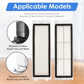 (5 Pack) Q Revo Replacement HEPA Filter Compatible With Roborock Q Revo Robot Vacuum, Filters Accessories Kit, 5 Filters