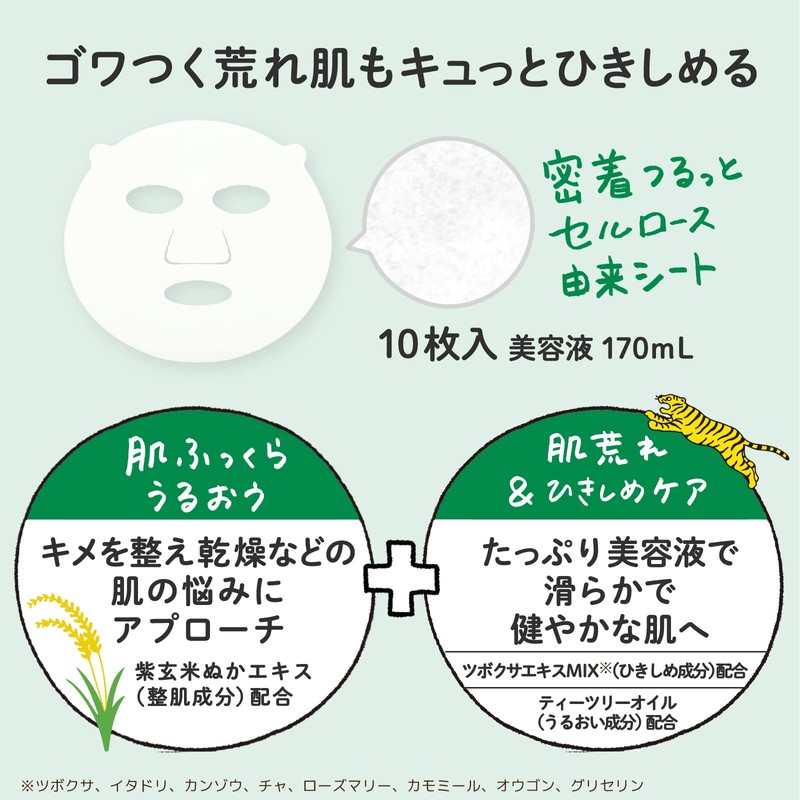 Skin Beauty Treatment Mask, Rough Skin, Tightening, 10 Pieces