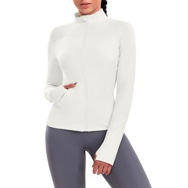 VUTRU Womens Athletic Zip Up Jacket Workout Running Jacket Lightweight Yoga Jacket with Thumb Holes