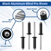 3/16" x 1/4" Aluminum Blind Rivets Black, 4.8mm x 6mm